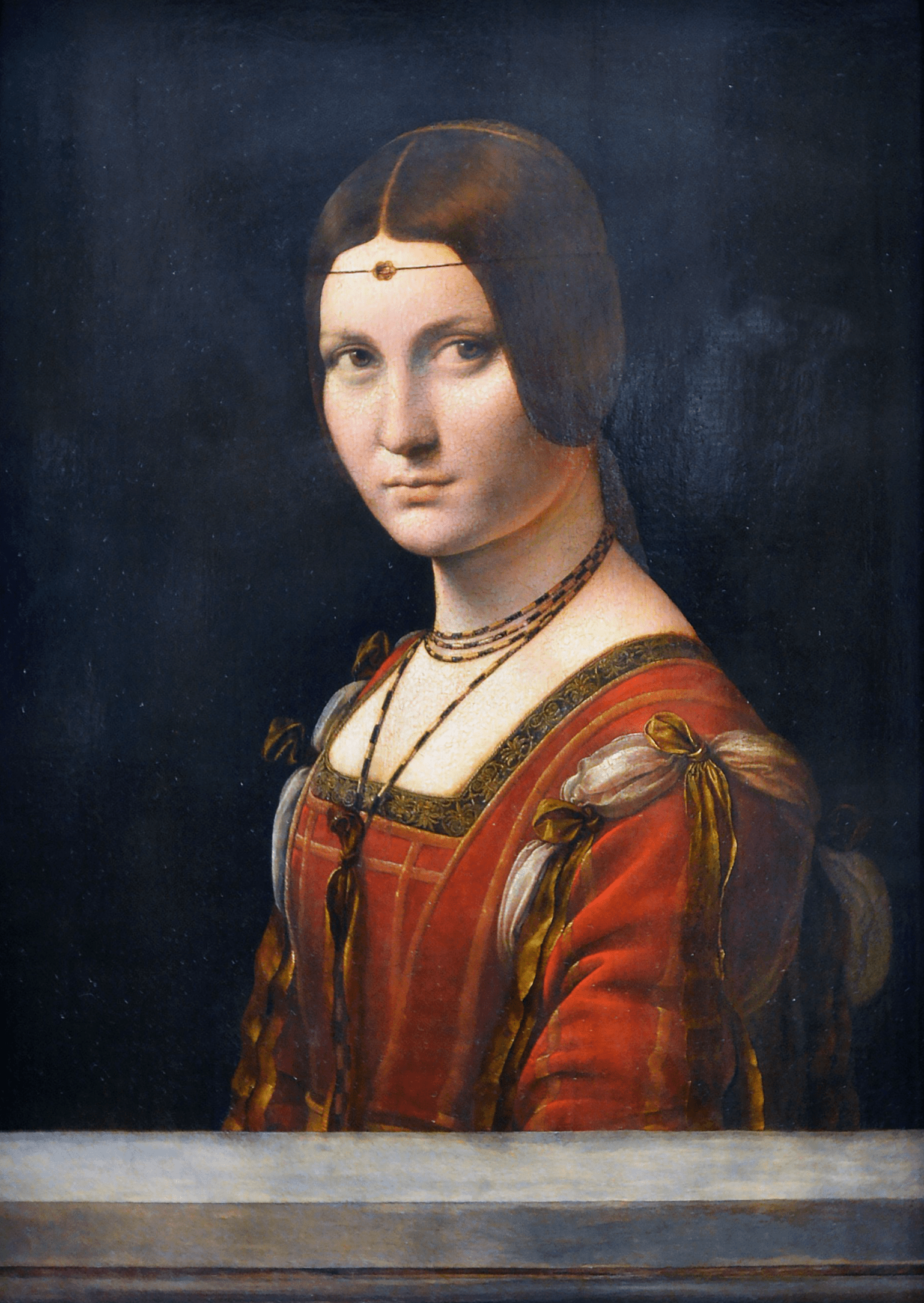 La belle ferronnière van Leonardo Da Vinci, collectie Het Louvre